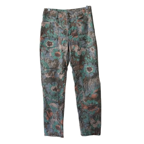 Pilcro Anthropologie Women Pants Colorful Size 27 The Wanderer Cotton Blend - Picture 1 of 14